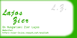 lajos zier business card